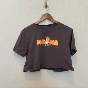 Bluey “Mama” Cropped Chili T-Shirt Size L